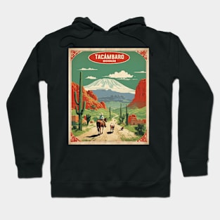 Tacambaro Michoacan Mexico Vintage Tourism Travel Retro Hoodie